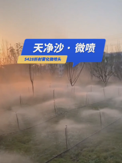 【天净沙&middot;微喷】枯藤老树昏鸦，草地仙境人家，地插微喷雾化，夕阳西下，灌溉，你问，我答！#5428折射雾化微喷头 #微喷 #华维集团