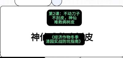 第2节：【物理手段】不动刀子不刮皮，神仙难救病树皮，课程：《经济作物冬季清园&middot;实战防坑指南》#识农AI