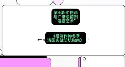 第4节：【替代方案】矿物油与广谱杀菌剂的&ldquo;混搭艺术&rdquo;，课程：《经济作物冬季清园&middot;实战防坑指南》#识农AI